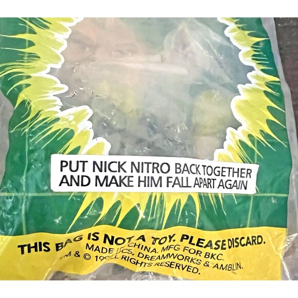 Burger King Small Soldiers Commando Elite Nick Nitro 1998 Vintage NIP - Picture 3 of 5